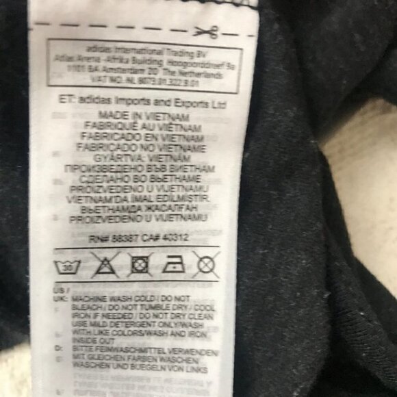 ADIDAS Black Marbled T-Shirt Size L - Picture 6 of 6